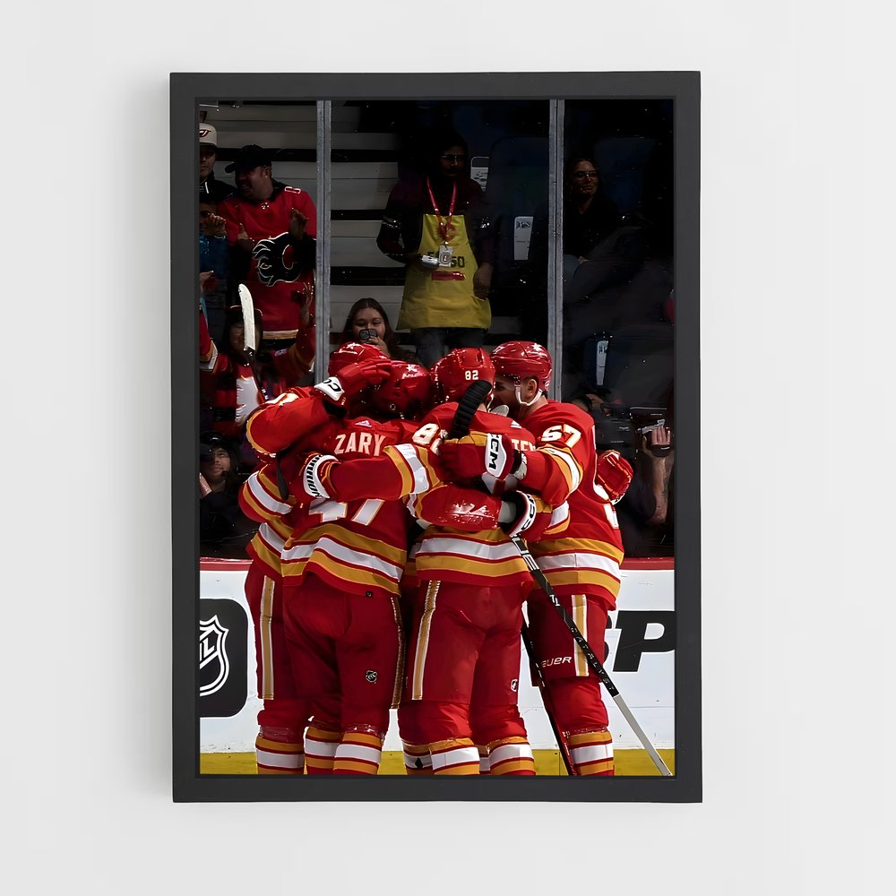 Poster Calgary de flames – affiche Hockey sur glace (vue 2)